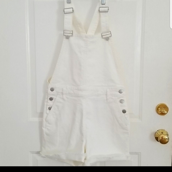 LOFT White Denim Overalls - NWT - Picture 12 of 13